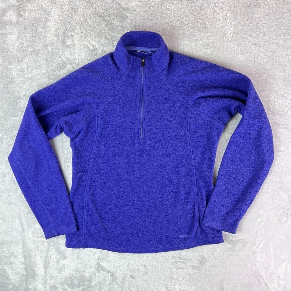 Patagonia Kids Fleece Sweatshirt 1/4 Zip Blue Medium*(see‎ description) Hiking